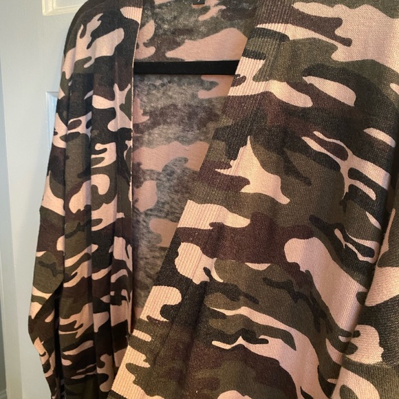 Pink Camo Duster Cardigan Sweater by Sanctuary - Picture 3 of 4
